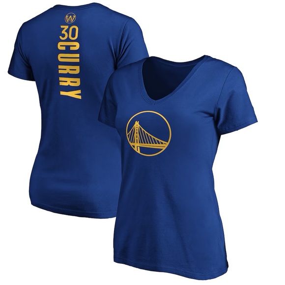 CURRY GOLDEN STATE WARRIORS LADIES VNECK T - Picture 4 of 4